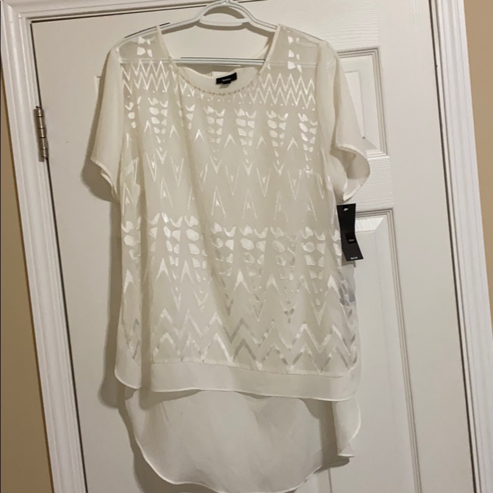 Sheer high low top